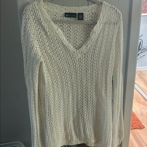 Relativity Women's V-Neck Cream Sweater